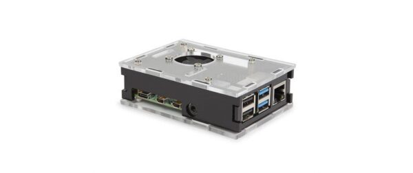 1138727_6 - Mediatech Whadda TRANSPARENT CASE WITH COOLING FOR RASPBERRY PI 4