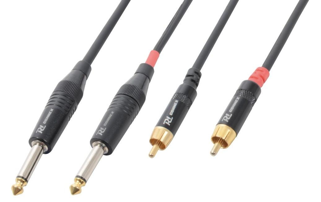 1141005 - Mediatech PD Connex CX74-6 Audiokabel 2x 6.3 Klinke - 2x Cinch, 6m kaufen Schweiz | Mediatech.ch