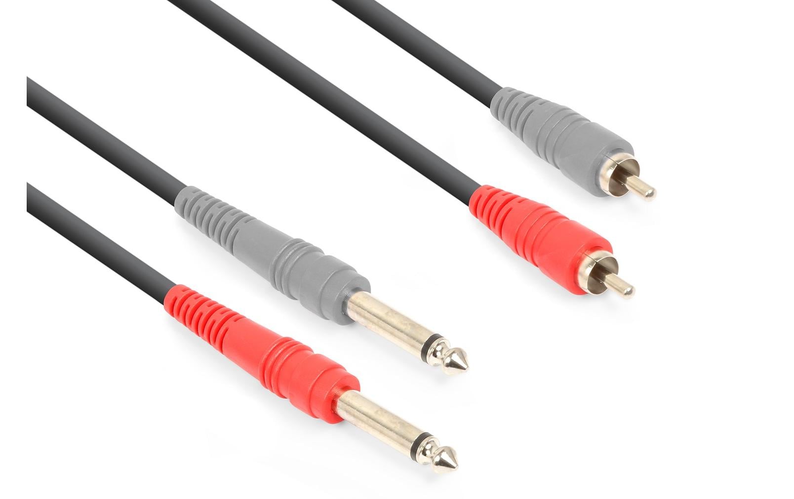 Vonyx CX324-3 Audiokabel 2x 6.3 Klinke - 2x Cinch, 3m