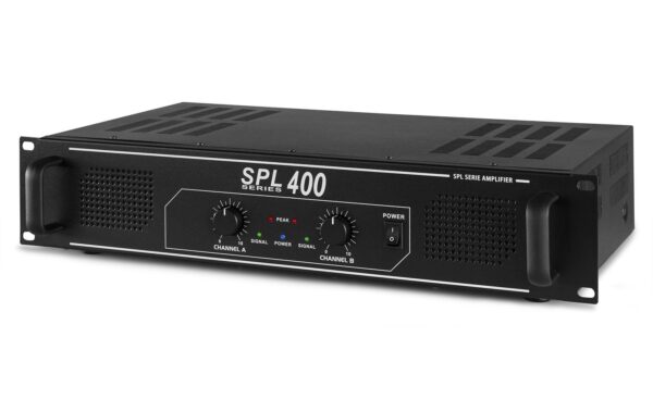 Skytec SPL 400 Black 2-Kanal Endstufe 2x 200W, schwarz