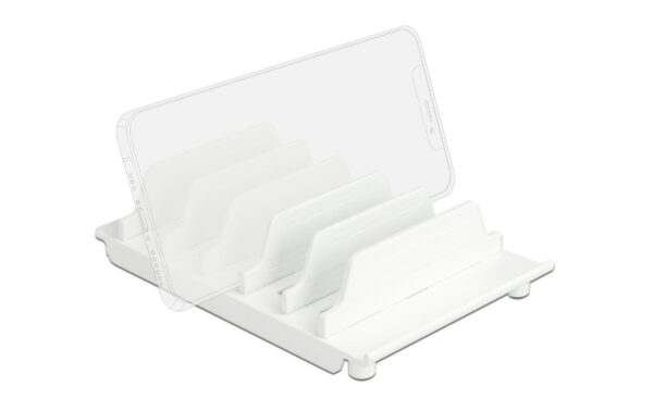 1141651_3 - Mediatech Delock Geräteständer Weiss 6x Tablets oder Smartsphones