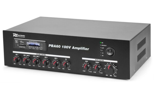 Power Dynamics PBA60 100V Verstärker 60W, USB/MP3/BT