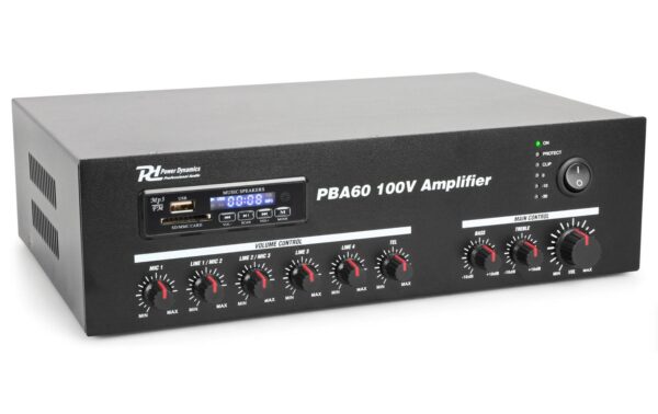 Power Dynamics PBA60 100V Verstärker 60W, USB/MP3/BT