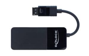 Delock DP 1.4 Splitter,1x DP zu 3xHDMI, MST 4K bis 30Hz, schwarz, DP Alternate Mode