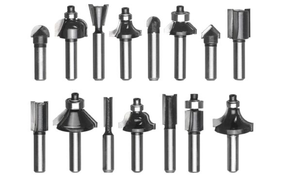Einhell Fräsersatz 8mm, 15-tlg. Oberfräsen-Zubehör