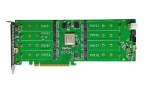 1150028_1 - Mediatech Highpoint SSD7540 RAID-Kontroller, 8x NVME PCI-x16v4 M.2, PCI-Ex16v4, RAID 0,1/10