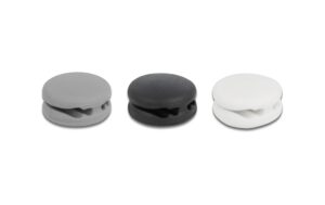 Delock Kabelhalter, PVC, 14x25mm, 3 Stück grau, selbstklebend, 4 Kabel bis 3mm