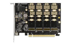 DeLock PCI-E-x4 V4 Kontroller, 4x M.2 NVME benötigt Mainboard mit PCIe Gabelung sup.