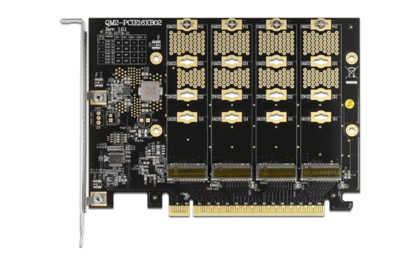 DeLock PCI-E-x4 V4 Kontroller, 4x M.2 NVME benötigt Mainboard mit PCIe Gabelung sup.