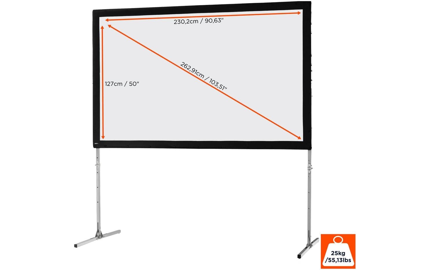 1152738_1 - Mediatech Celexon, Mobil Expert, Leinwand, 16:10 Faltrahmen, 203x127cm, Frontprojektionstuch