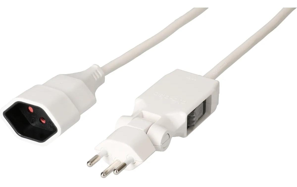 1154754 - Mediatech Max Hauri Verlängerungskabel 3 m weiss Clip-Clap-Stecker angespritzt, Kinderschutz kaufen Schweiz | Mediatech.ch