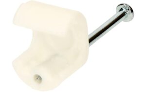 Nagelbride für Flachkabel 5-7mm, weiss 100er-Set