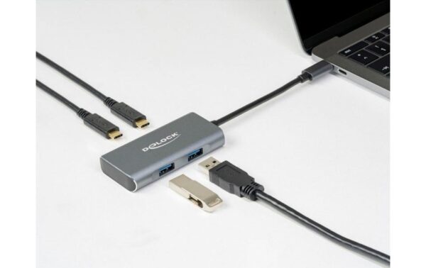 Delock USB 3.1 Hub 2x USB Typ-A + 2x Type-C, Plug & Play
