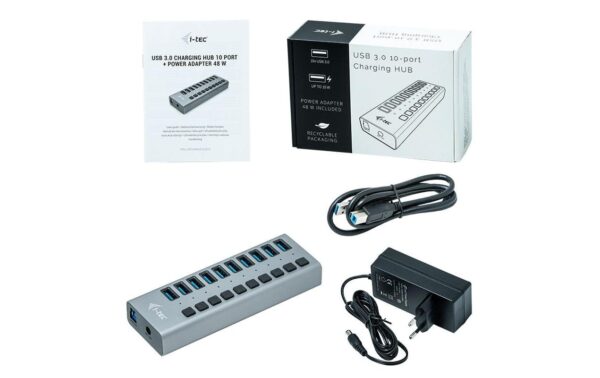 1155347_2 - Mediatech i-tec USB 3.0 Charging Hub 10P mit ext. Adapter 48W