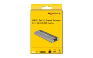 1156704_3 - Mediatech Delock M.2 NVME zu USB Gehäuse Typ-C 20Gbps USB3.2 Gen2, werkzeugfrei