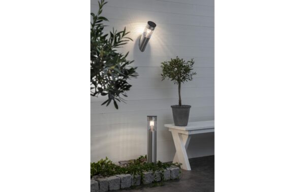 1160536_2 - Mediatech Star Trading Solar Pollerleucht Marbella Edelstahl, Lichtfarbe Warmweiss, 0.06W