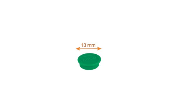 Nobo Magnet rund 13mm, 10 Stk. für ein Blatt, grün