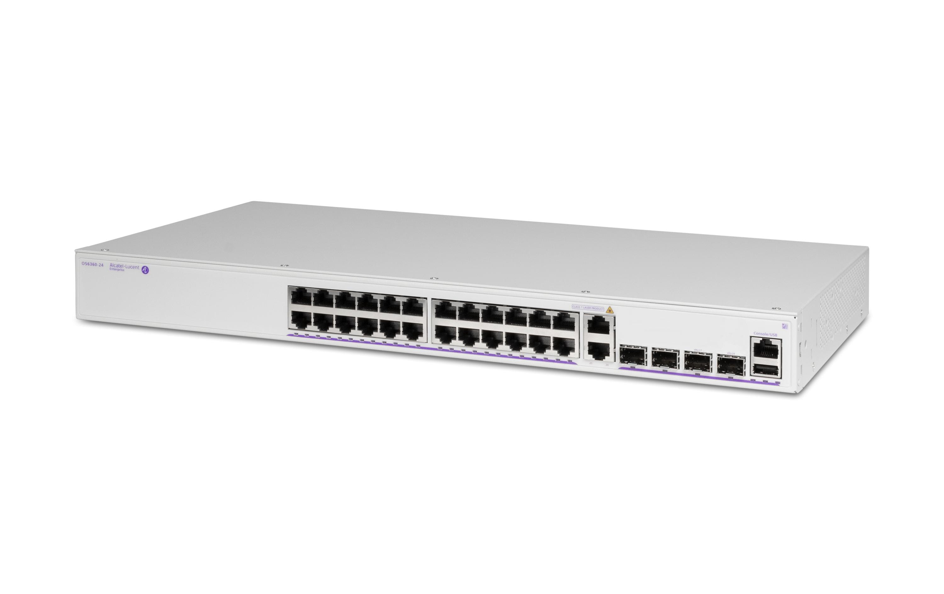 Alcatel-Lucent OS6360-P24 GigE Chassis 24 Port PoE Gigabit Ethernet