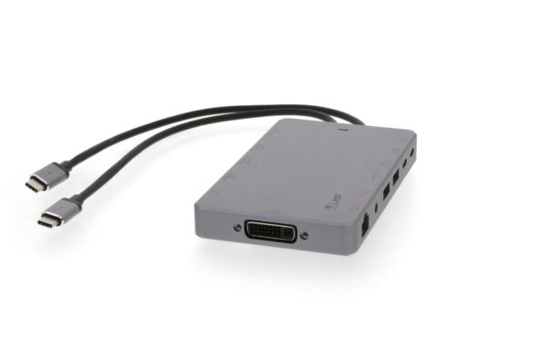 1164362_4 - Mediatech LMP USB-C Display Dock 2 4K 12Port Space Gr HDMI, mini DP,DVI,VGA,Ethernet,USB3.0