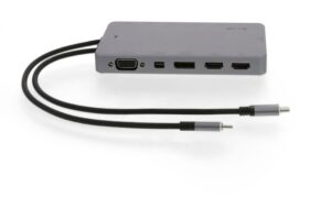 1164362_5 - Mediatech LMP USB-C Display Dock 2 4K 12Port Space Gr HDMI, mini DP,DVI,VGA,Ethernet,USB3.0