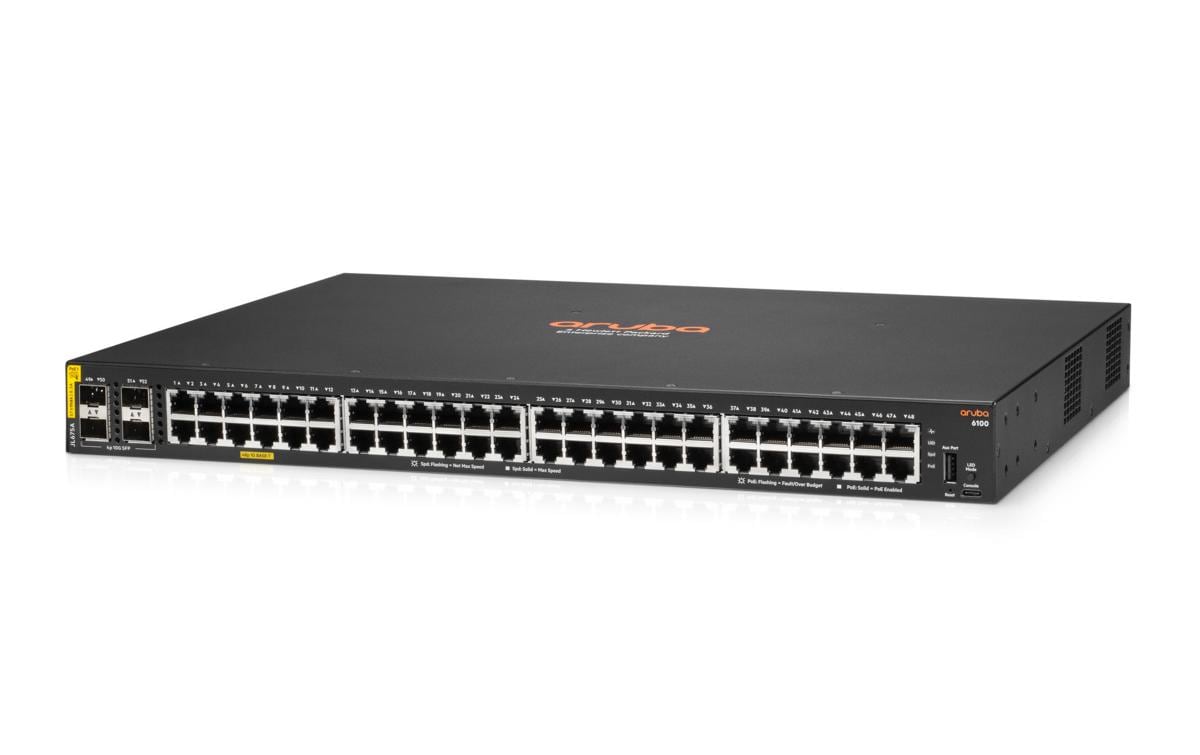 1171061 - Mediatech HPE Aruba Networking HPE Aruba CX 6100 48G PoE+ 48x 1Gb, 4x SFP+, 370W kaufen | Mediatech.ch