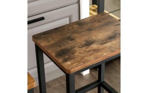1171299_2 - Mediatech Vasagle Barhocker, 2er Set, Eckig 40 x 30 x 65 cm, Traglast 120 kg