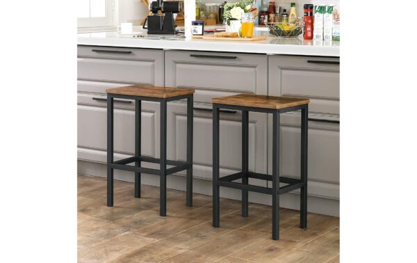 1171299_3 - Mediatech Vasagle Barhocker, 2er Set, Eckig 40 x 30 x 65 cm, Traglast 120 kg