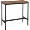1171304 - Mediatech Vasagle Bartisch aus Holz und Stahl 100 x 40 x 90 cm, Tisch Traglast 100 kg