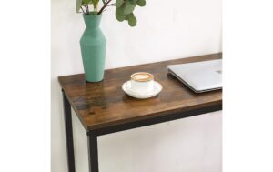 1171304_2 - Mediatech Vasagle Bartisch aus Holz und Stahl 100 x 40 x 90 cm, Tisch Traglast 100 kg