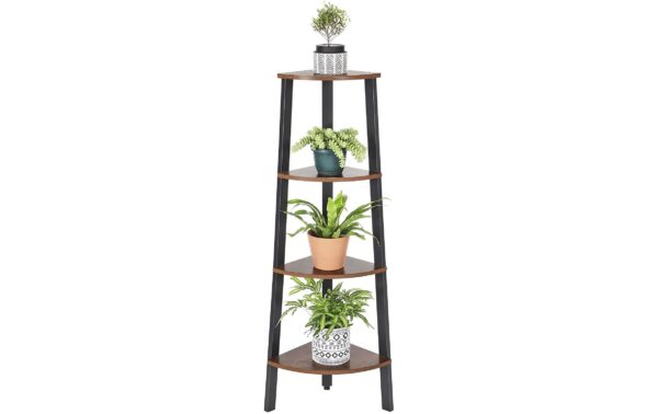 1171309_4 - Mediatech Vasagle Eckregal mit 4 Ebenen 34 x 34 x 125 cm, Traglast pro Ebene 5 kg