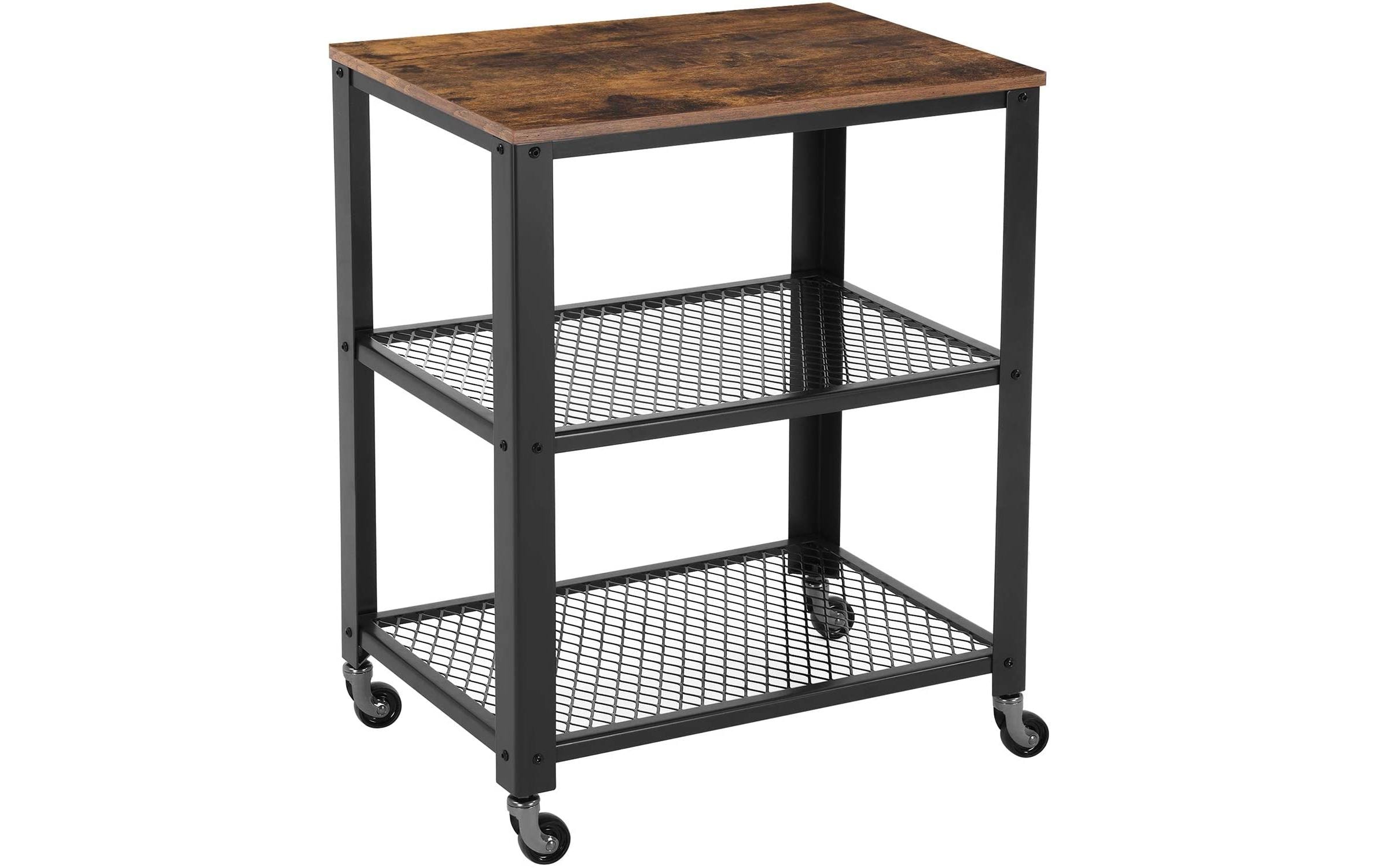 1171312 - Mediatech Vasagle Bartrolley, Braun Holz, Metall, 60 x 40 x 77,5 cm (L x B x H) kaufen Schweiz | Mediatech.ch