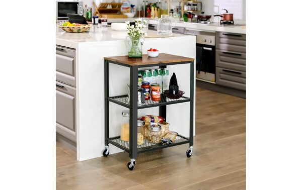 1171312_6 - Mediatech Vasagle Bartrolley, Braun Holz, Metall, 60 x 40 x 77,5 cm (L x B x H)
