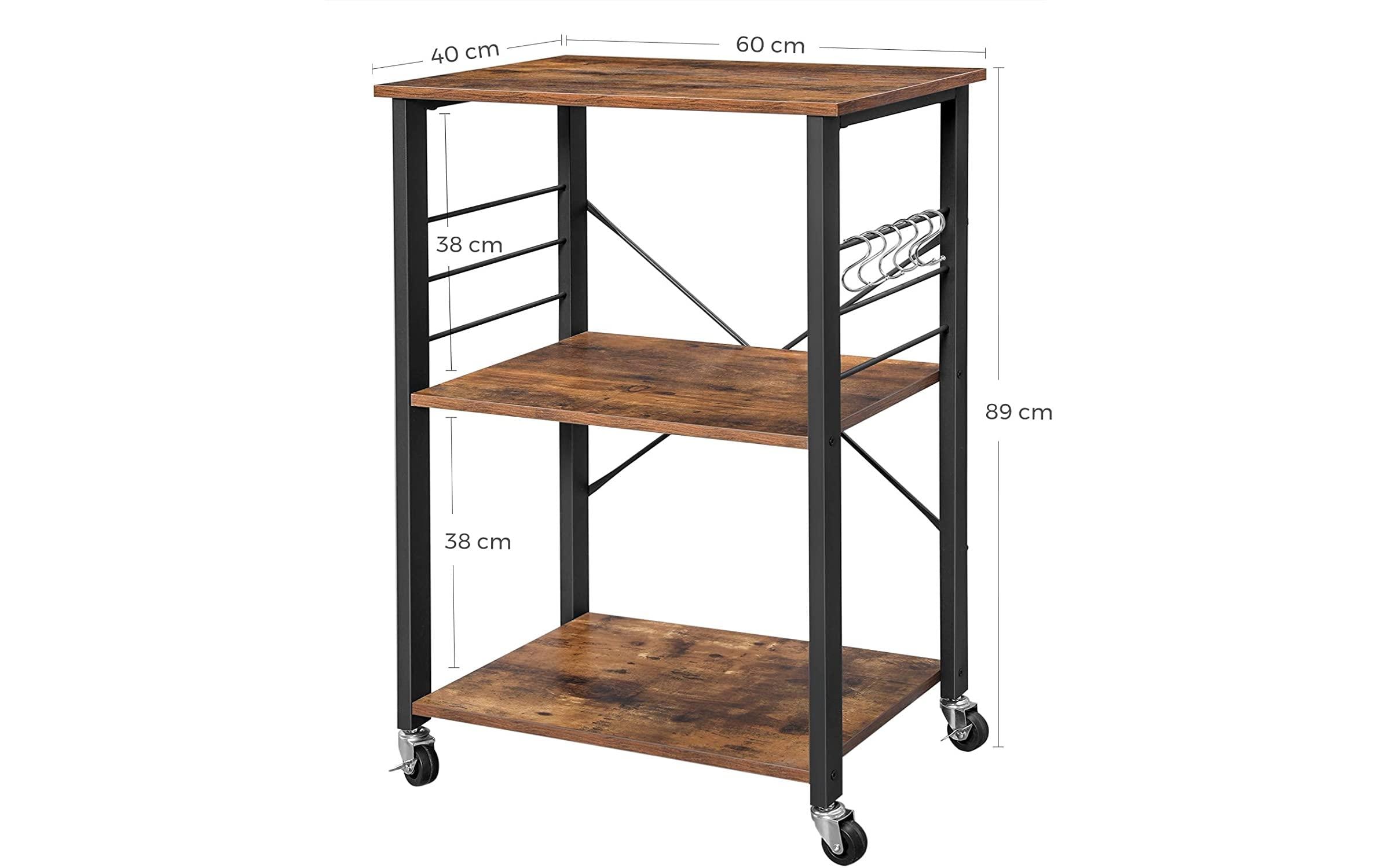 1171323_1 - Mediatech Vasagle Lagerregal mit 6 Haken 60 x 40 x 89 cm, Belastbarkeit 80 kg