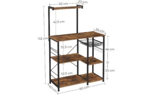 1171324_1 - Mediatech Vasagle Lagerregal mit 6 Haken 90 x 40 x 132 cm, Traglast verschieden