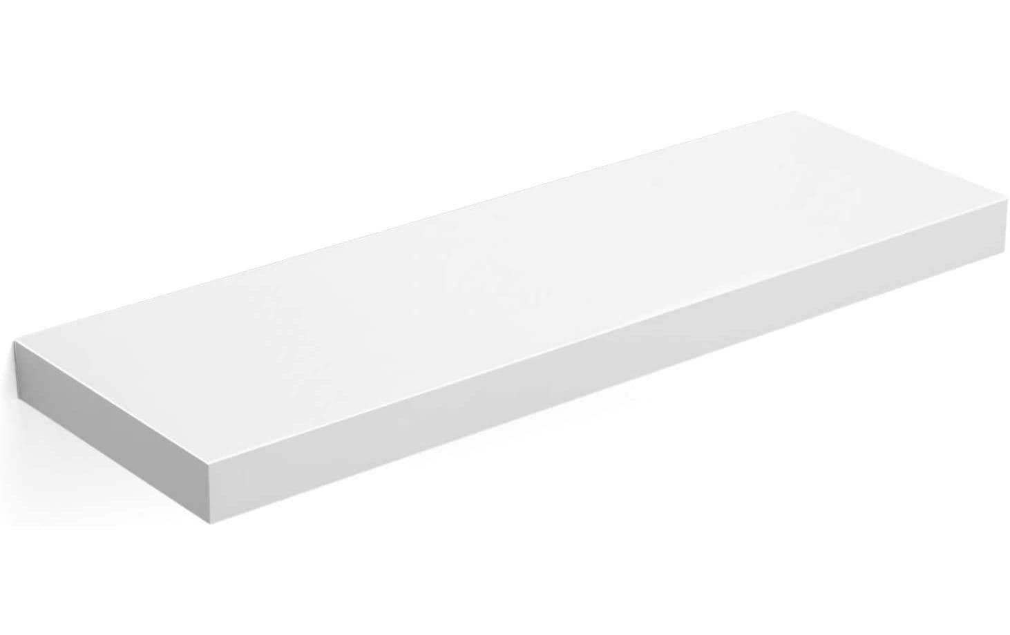 1172454 - Mediatech Songmics Wandregal Weiss, Holz 60 x 20 x 3.8 cm, Traglast 10-15kg,