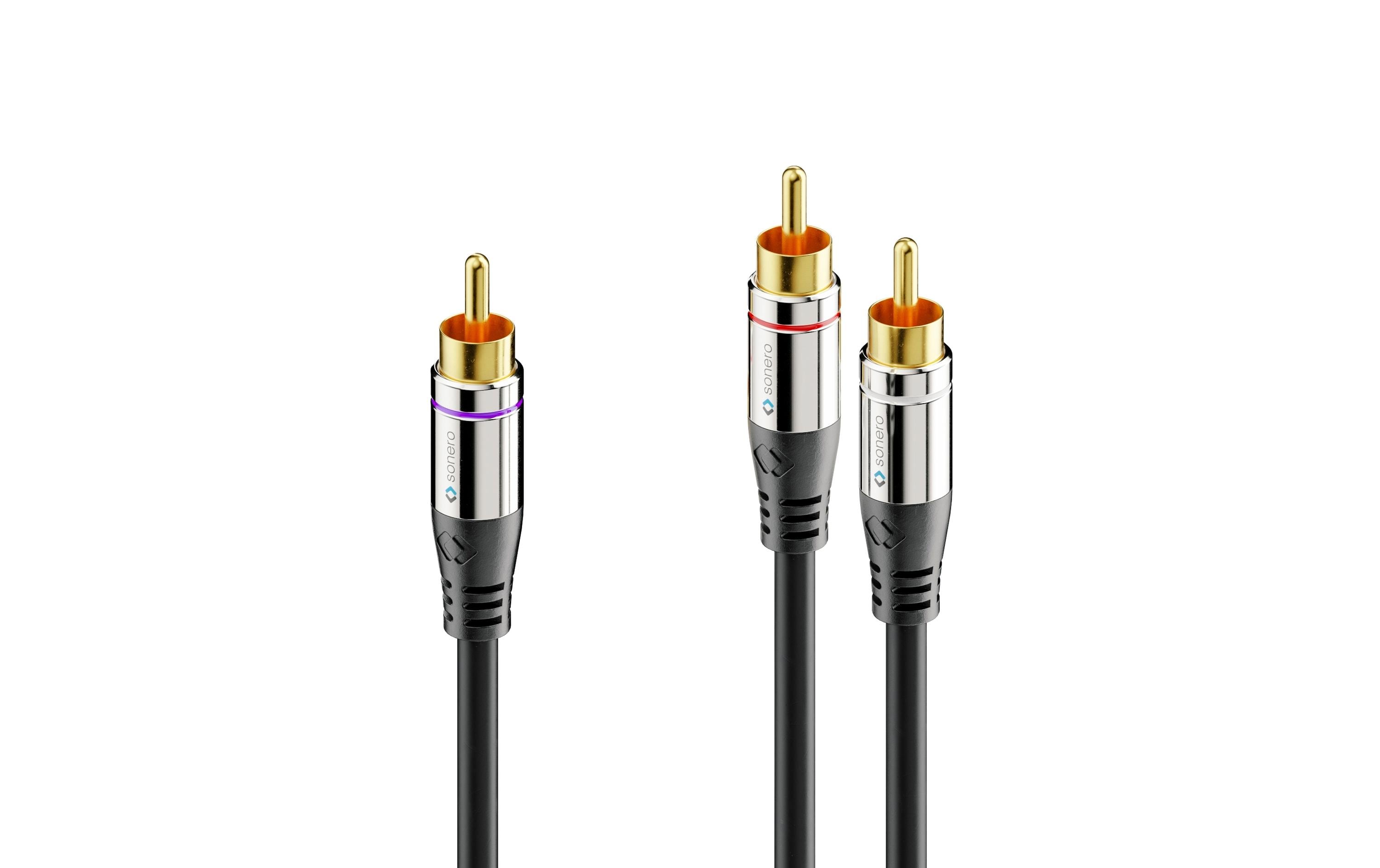 1172951_1 - Mediatech Sonero Cinch auf 2x Cinch Audio Kabel 3.00m, Stecker <-> Stecker