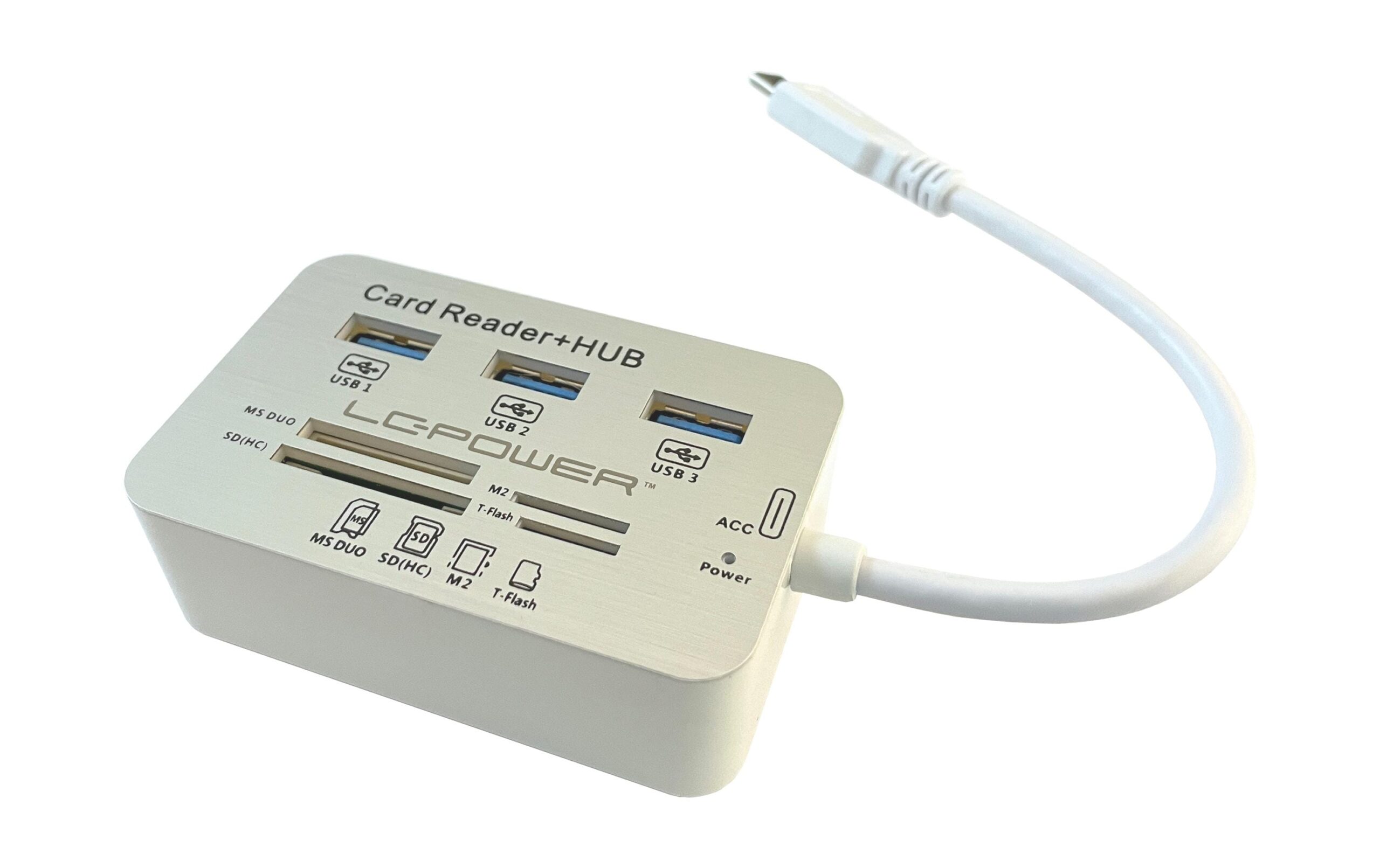 1181012 - Mediatech LC-Power LC Power LC-HUB-C-CR, 3x USB3.0 Hub+CR weiss, 3x USB3.0+ Multi-Kartenleser, Type-C kaufen | Mediatech.ch