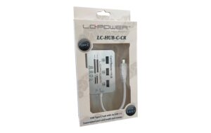 1181012_3 - Mediatech LC Power LC-HUB-C-CR, 3x USB3.0 Hub+CR weiss, 3x USB3.0+ Multi-Kartenleser, Type-C