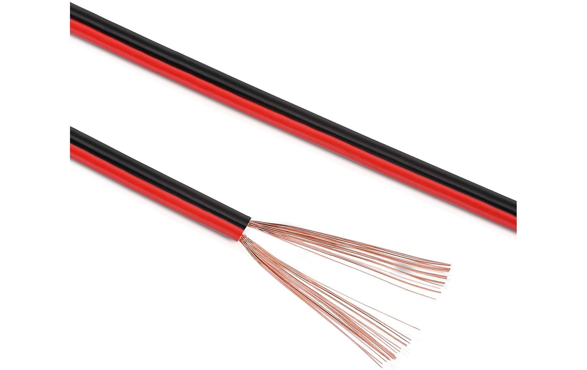 1186137 - Mediatech Sonero Lautsprecherkabel 0,75mm² CCA Rot/Schwarz 20m
