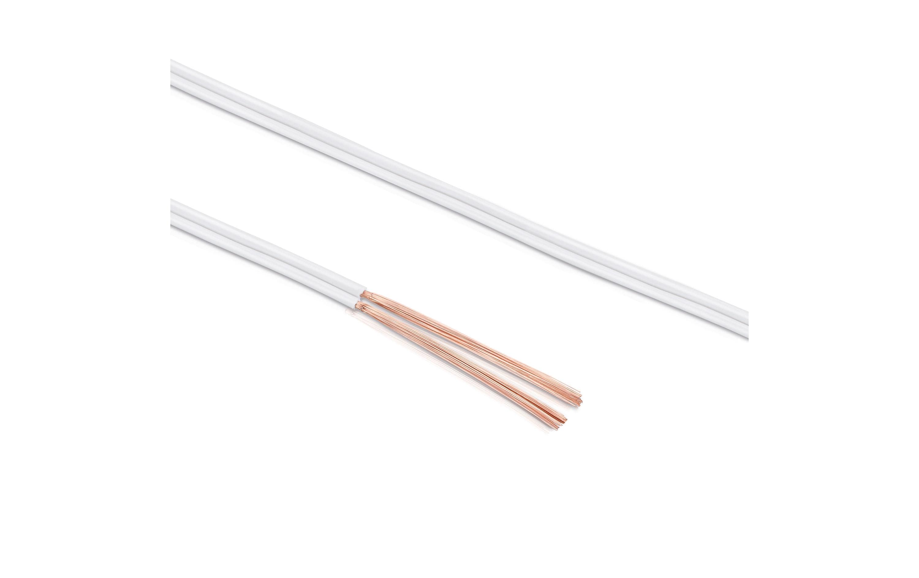 1186162 - Mediatech Sonero Lautsprecherkabel 1,50mm² CCA Weiss 30m