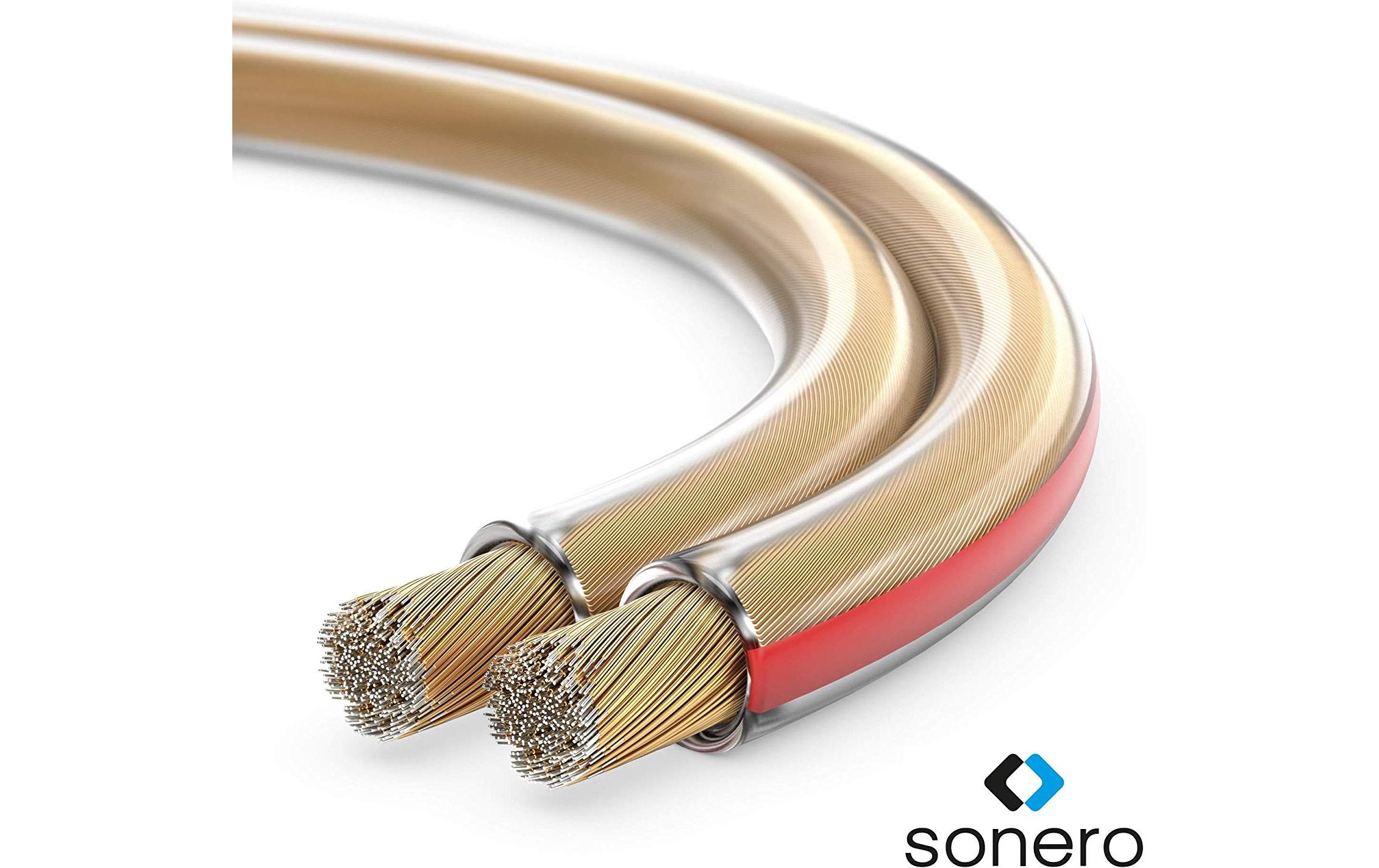 1186182_1 - Mediatech Sonero Lautsprecherkabel 4,00mm² CCA Transparent 20m