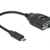 1192251 - Mediatech Delock Adapter USB-C-1x Seriell DB9 RS-232 mit 15 kV ESD Schutz