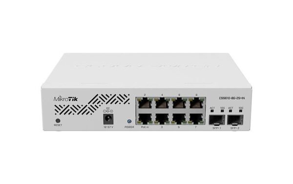 1195405_2 - Mediatech MikroTik CSS610-8G-2S+IN Smart Switch 8xGE, 2xSFP+, Desktop