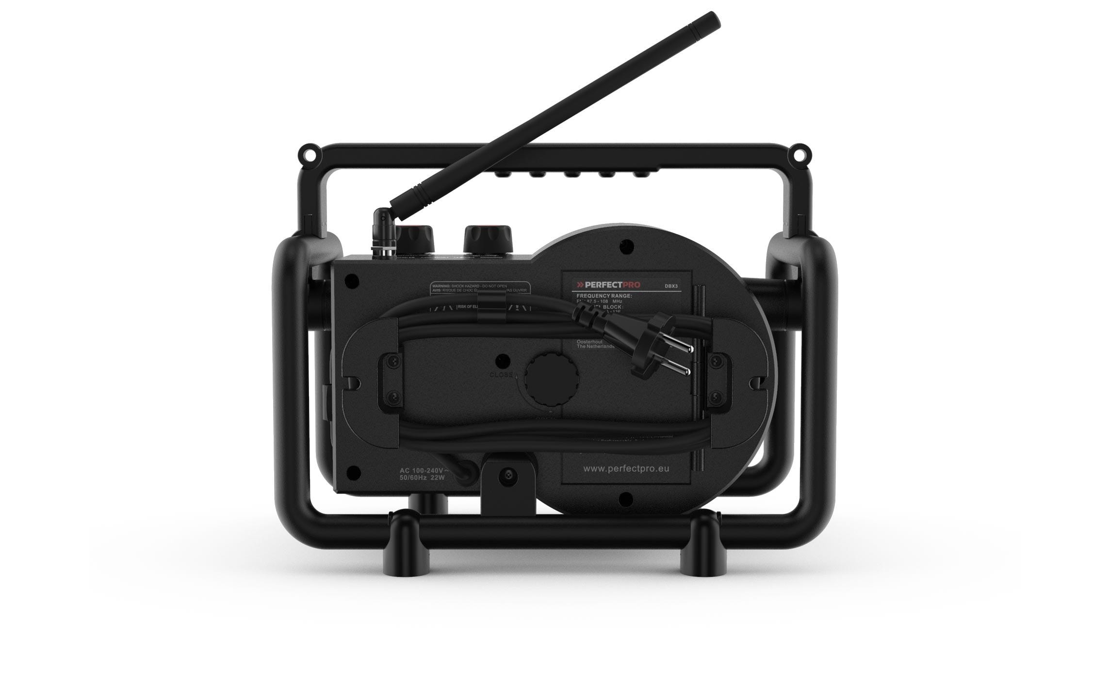 1200197_1 - Mediatech PERFECTPRO DABBOX, DAB+ Baustellenradio Bluetooth, AUX In, IP54