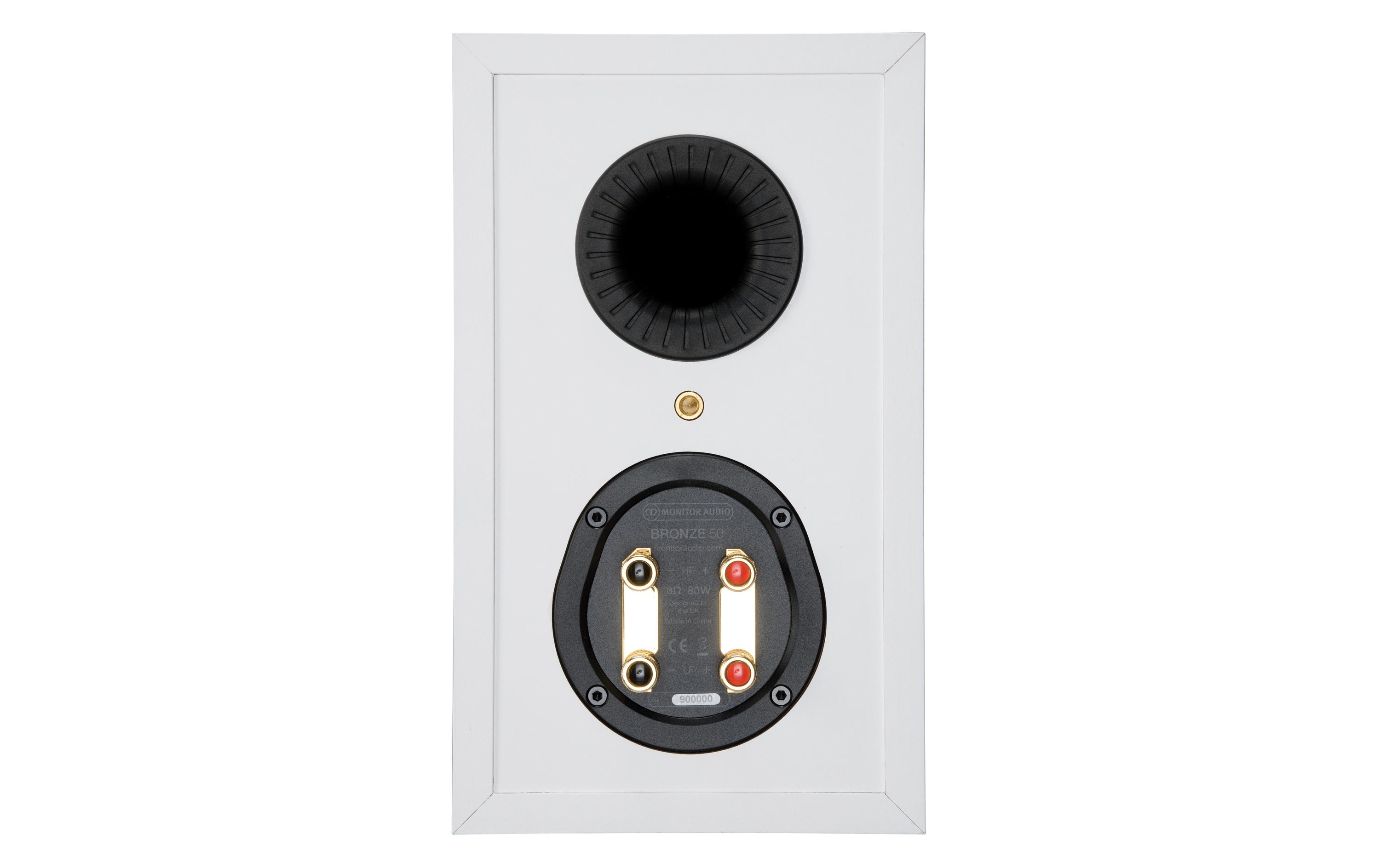 1200228_1 - Mediatech Monitor Audio Bronze 50, Regallautsprecher Paar, Weis, 8 Ohm, 80 Watt RMS