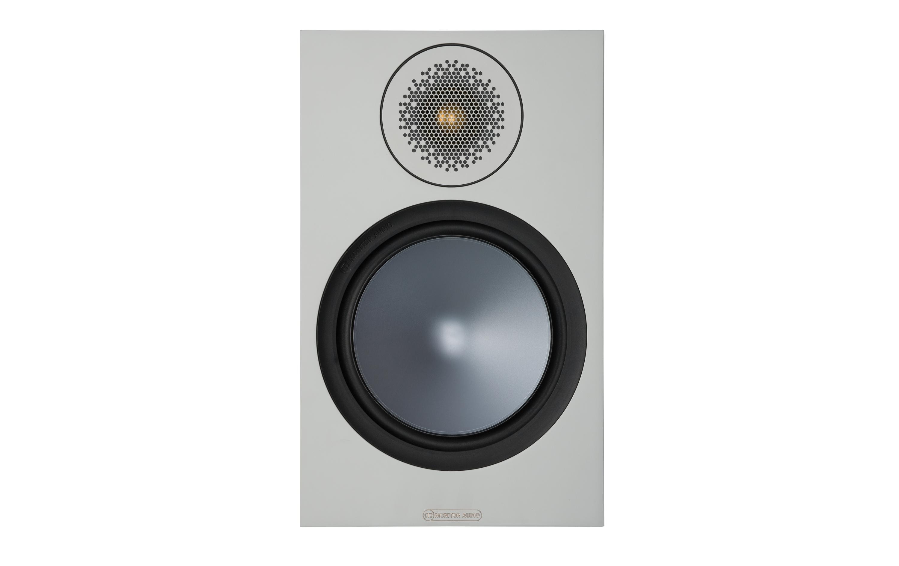 1200237_1 - Mediatech Monitor Audio Bronze 100, Regallautsprecher Paar, Weiss, 8 Ohm, 100 Watt RMS