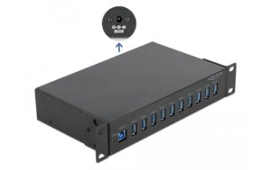 Delock externer USB 3.0 Hub 10-Ports USB A und B