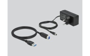 1201232_4 - Mediatech Delock externer USB 3.0 Hub 4-Ports, PD mit Schalter, Beleuchtung, PD, USB-C