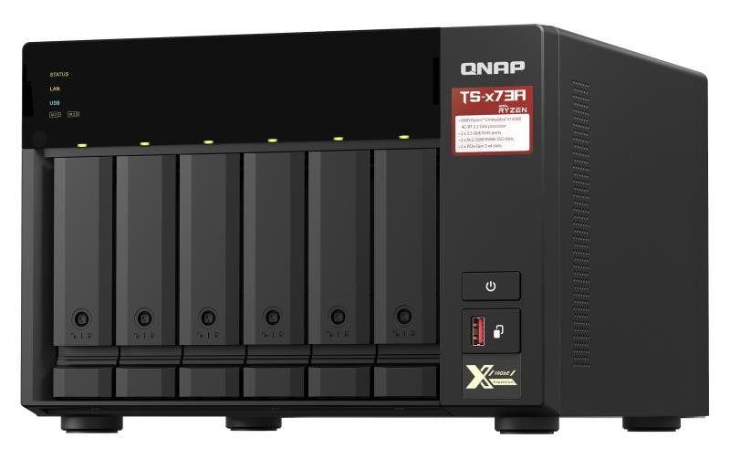 1204964_1 - Mediatech QNAP NAS TS-673A-8G, 6-bay AMD Ryzen V1000 series V1500B 4C/8T 2.2 GHz