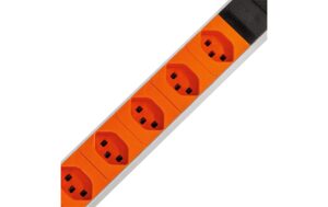 Steckdosenleiste 19 1HE, 8xT23, Typ23, 3m/T12, orange
